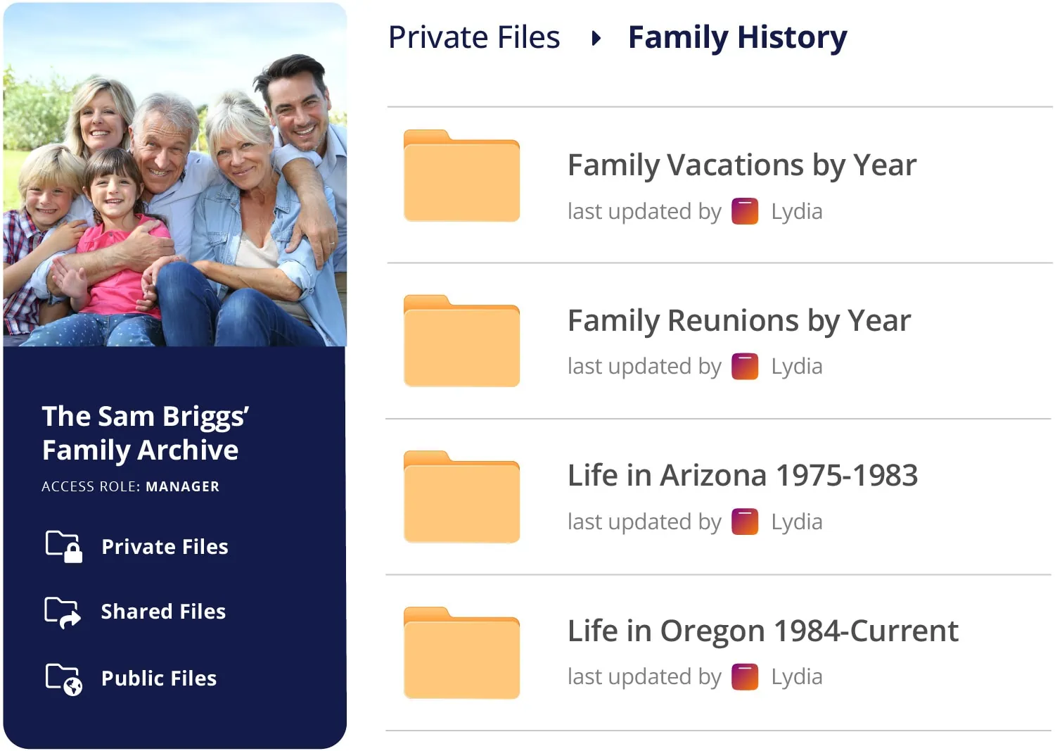 Private family history files